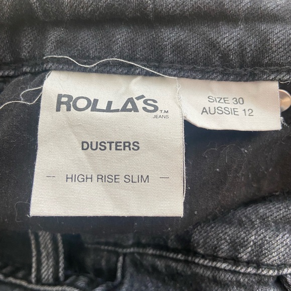 Rolla’s Dusters High-Rise Slim Jeans – Faded Black, 8, Vintage 90s, Slim Denim - Picture 7 of 12